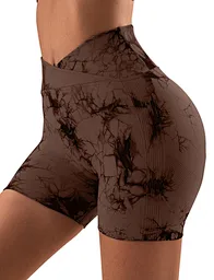 Marble yoga shorts